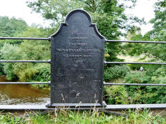 Tredegar Park Tramroad bridge plaques, August 2012